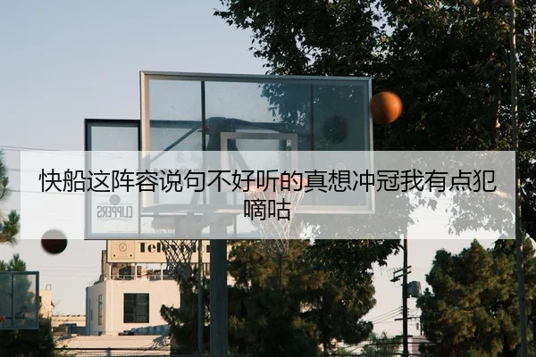 快船这阵容说句不好听的真想冲冠我有点犯嘀咕